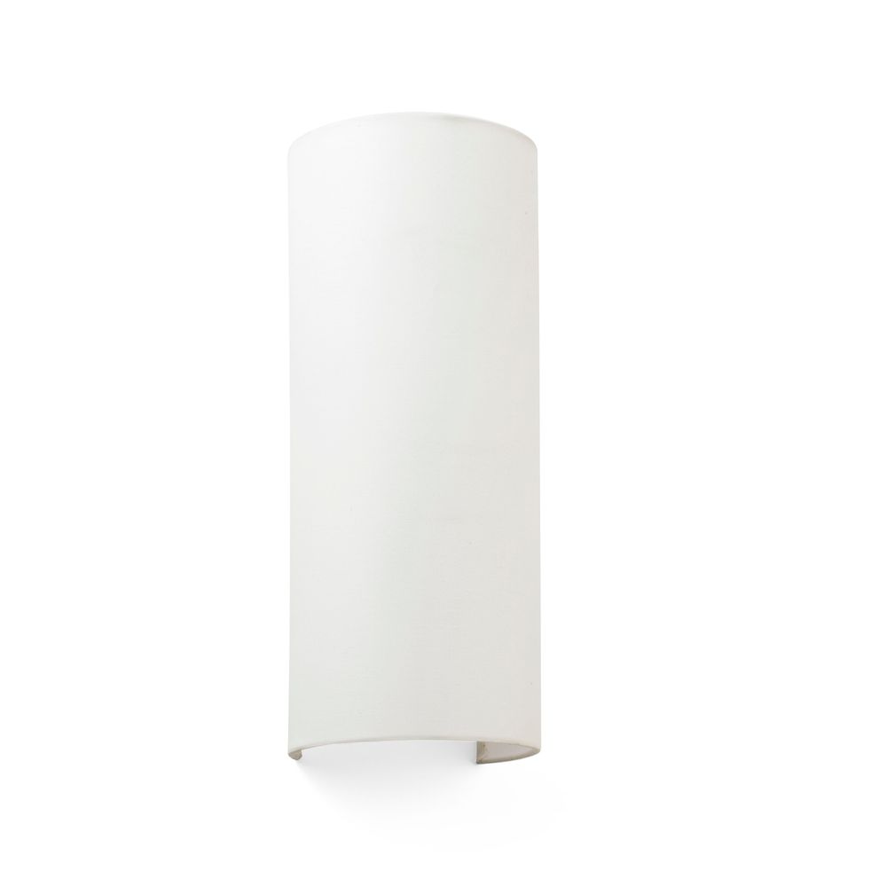 Stoff-Wandlampe COTTON Halbrund Hoch Beige