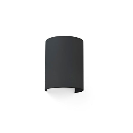 Stoff-Wandlampe COTTON Halbrund Schwarz in minimalistischer schwarzer Ausführung, ideal für moderne Innenräume.