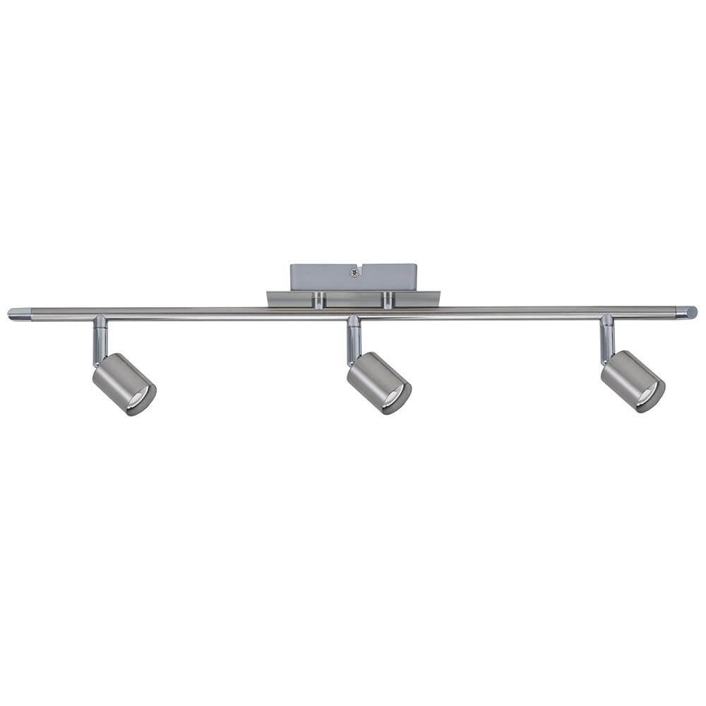 Strahler Georgia 3-flammig Nickel-Gebürstet GU10 mit schlichten Design und individuell wählbaren Leuchtmitteln.
