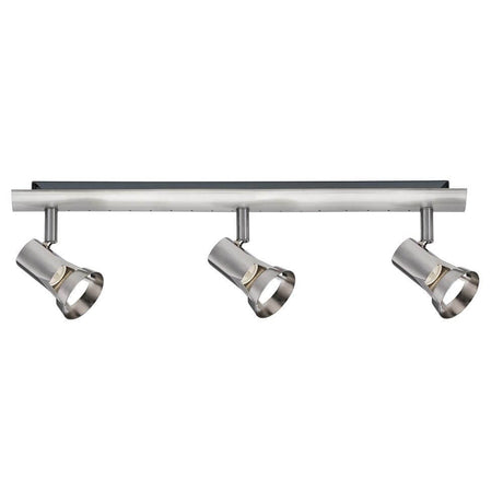 Strahler Teja 3-flammig Nickel satiniert GU10 mit drei schlichten Spotlights für individuelles Wohndesign.