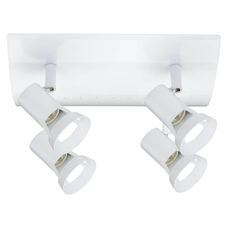 Strahler Teja 4-flammig Weiß GU10 mit elegantem, schlichtem Design und verstellbaren Spotlights.