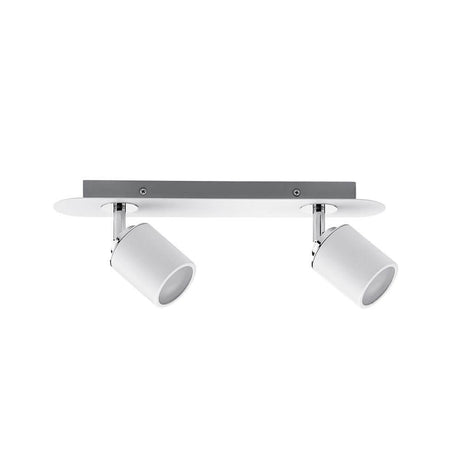 Strahler Tube 2-flammig Weiß Chrom GU10 mit schlichten Spotlights für vielfältige Wohnsituationen.