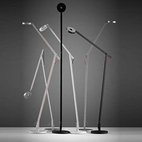 Rotaliana String LED floor lamp with Push Dimm To Warm White in various colour variants and an elegant structure.