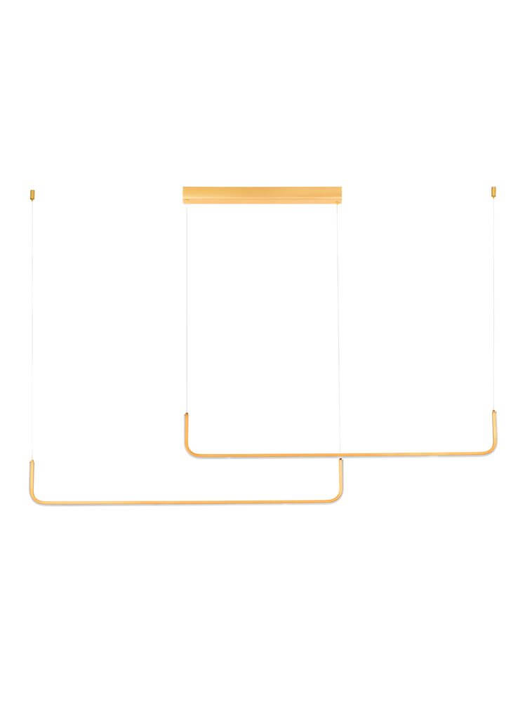 Strita LED Pendelleuchte 150cm, 2-flammig in modernem Design, warmweißes Licht 3000K für stilvolle Beleuchtung.