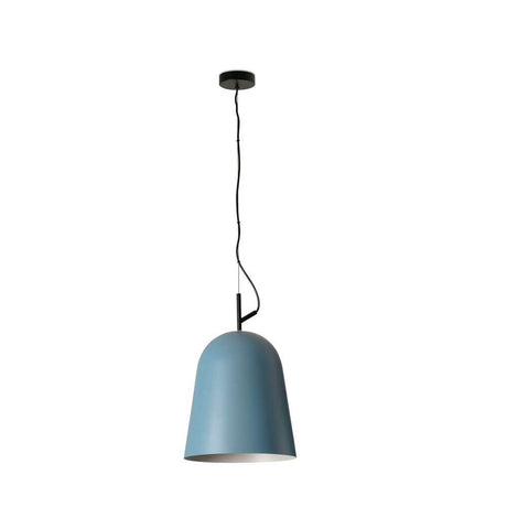 Studio pendant light Ø 29cm with a blue shade and black cable, inspired by the 1950s.