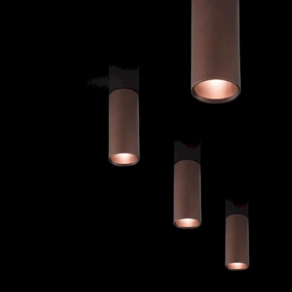 Lodes A-Tube Hängeleuchte GU10, röhrenförmige Lampen in verschiedenen Größen, modernes Design.