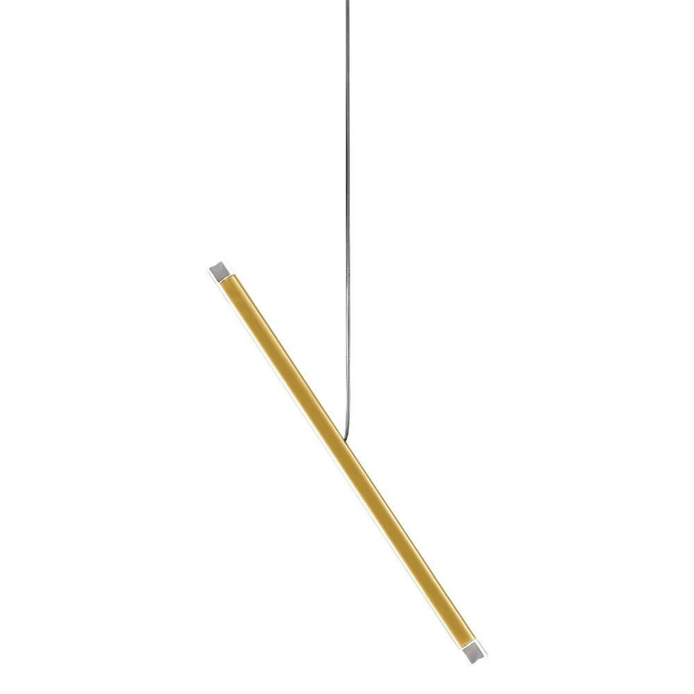 Lodes A-Tube Nano Duo LED Pendellampe in schlankem, modernem Design mit goldenem Licht.
