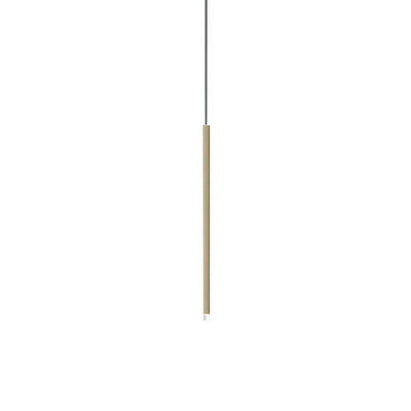 Suspension Lodes A-Tube Nano LED à la forme minimaliste avec fin bandeau lumineux.