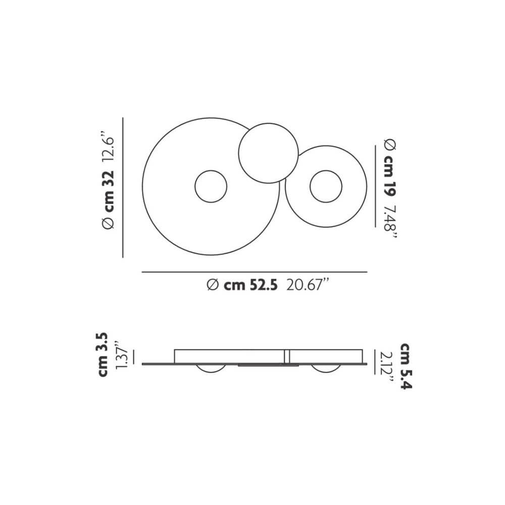 Lodes Bugia Double LED ceiling light
