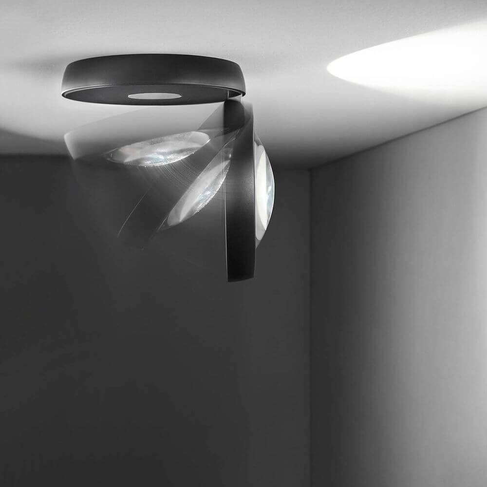 Lodes Nautilus LED ceiling lamp, rotatable