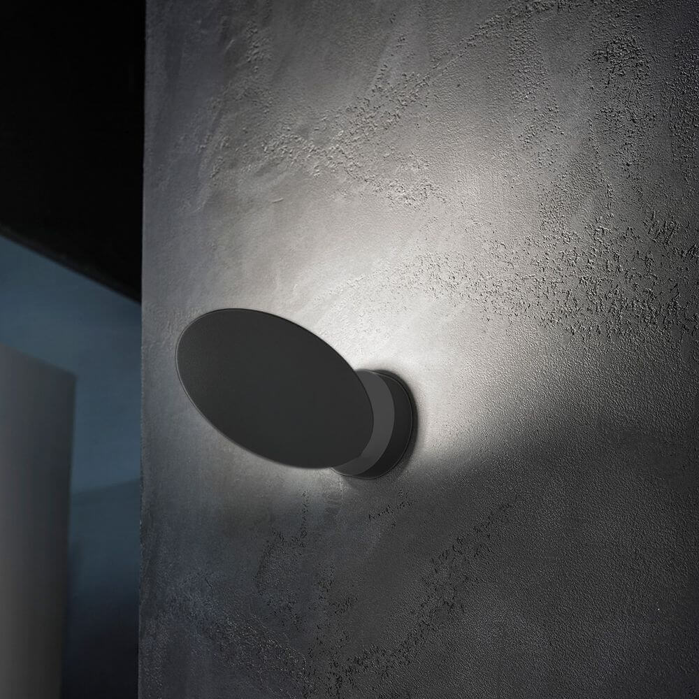 Lodes Puzzle Round Outdoor Single LED Wandlampe