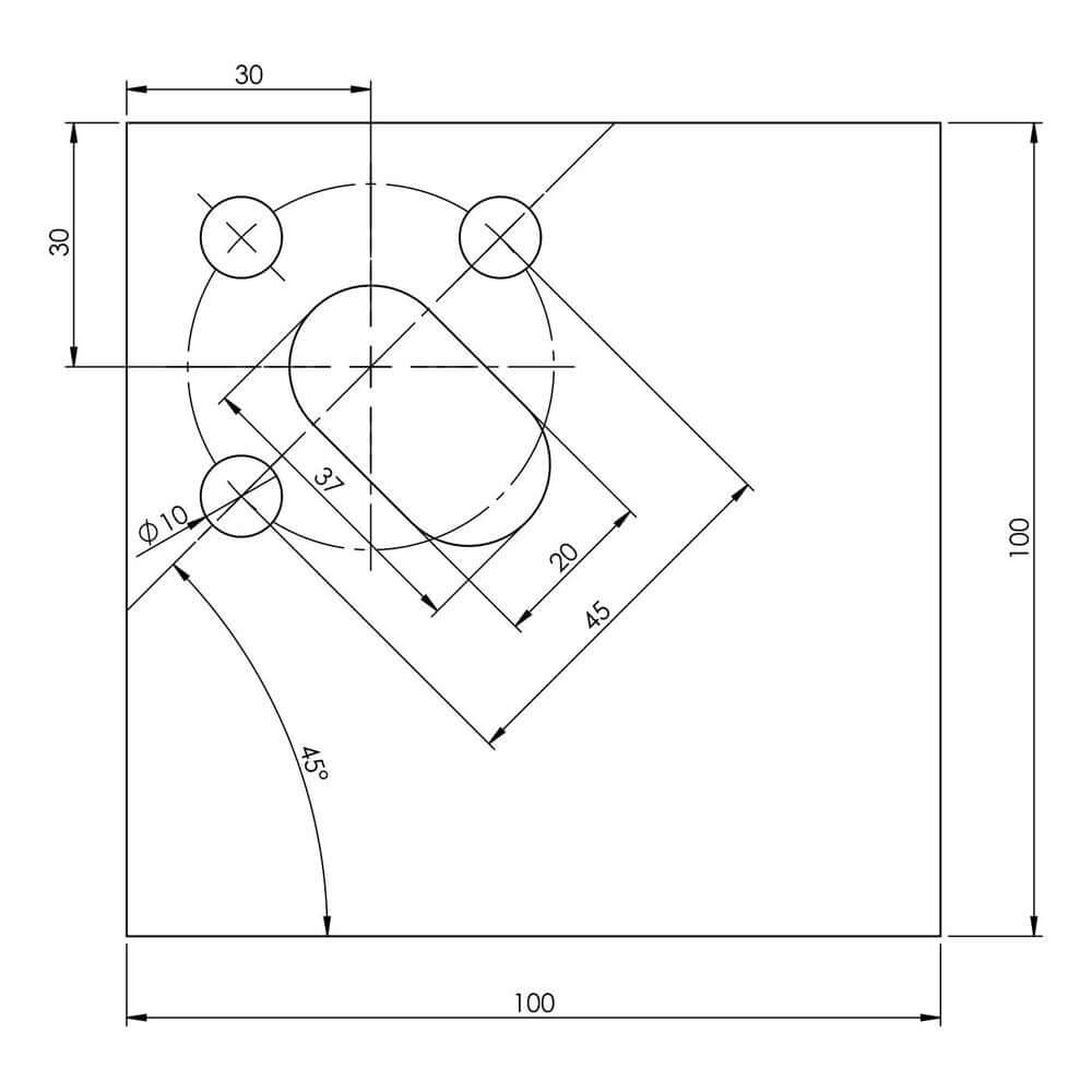 Lodes Zubehör Abdeckplatte für Puzzle: technische Zeichnung mit Maßen und Details.