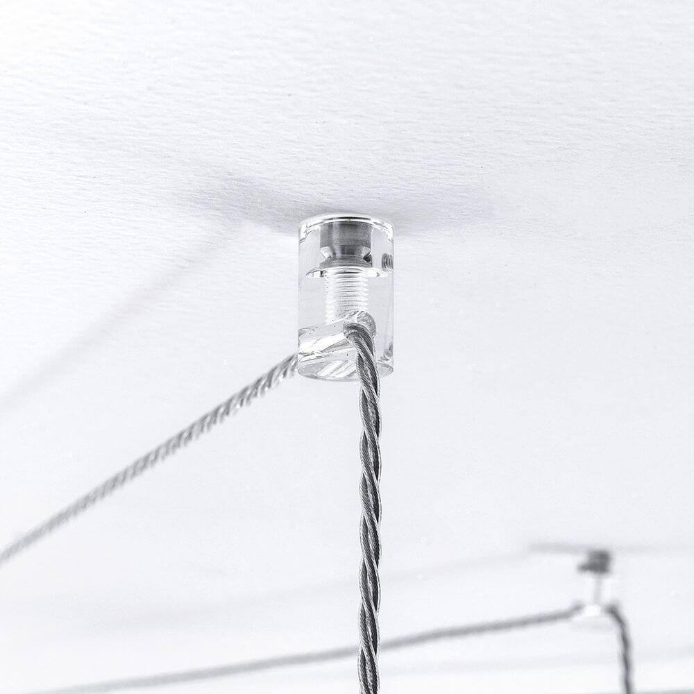 Lodes Zubehör Radial Baldachin, transparente Deckenhalterung für Kabelsysteme.