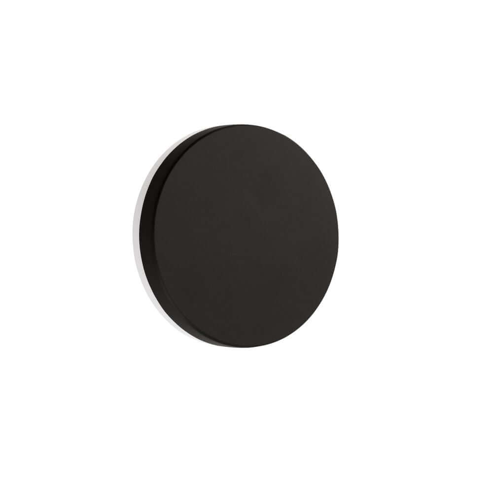 Suite LED Außenwandleuchte 3000K IP54 schwarze runde Fassadenleuchte aus Aluminium mit weißem seitlichem Diffusor, 10W LED, modernes minimalistisches Design