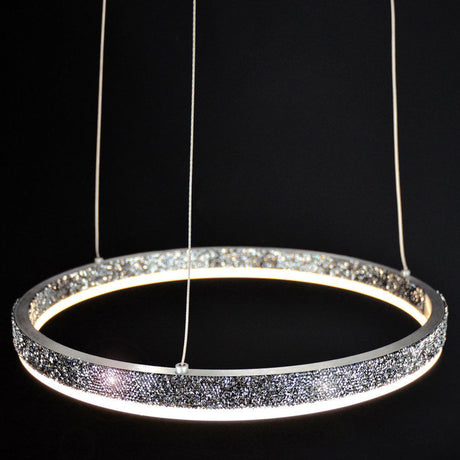 Swarovski Cover für Ring-Leuchten, elegante Pendelleuchte mit Swarovski Kristallen und modernem Design.