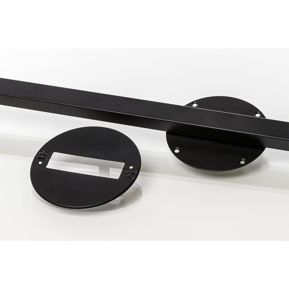 Swing 2 Aufhängesystem 110cm Twin für zwei Hängeleuchten - Schwarze Montageplatten und Leiste.
