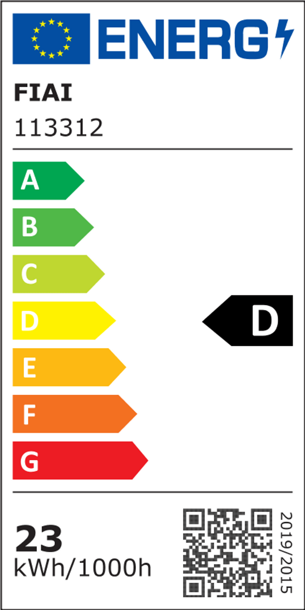 Energieeffizienzlabel für T8 LED Röhre Nano+ 150 in Neutralweiß 3150lm mit D-Bewertung und Verbrauch von 23 kWh/1000h.