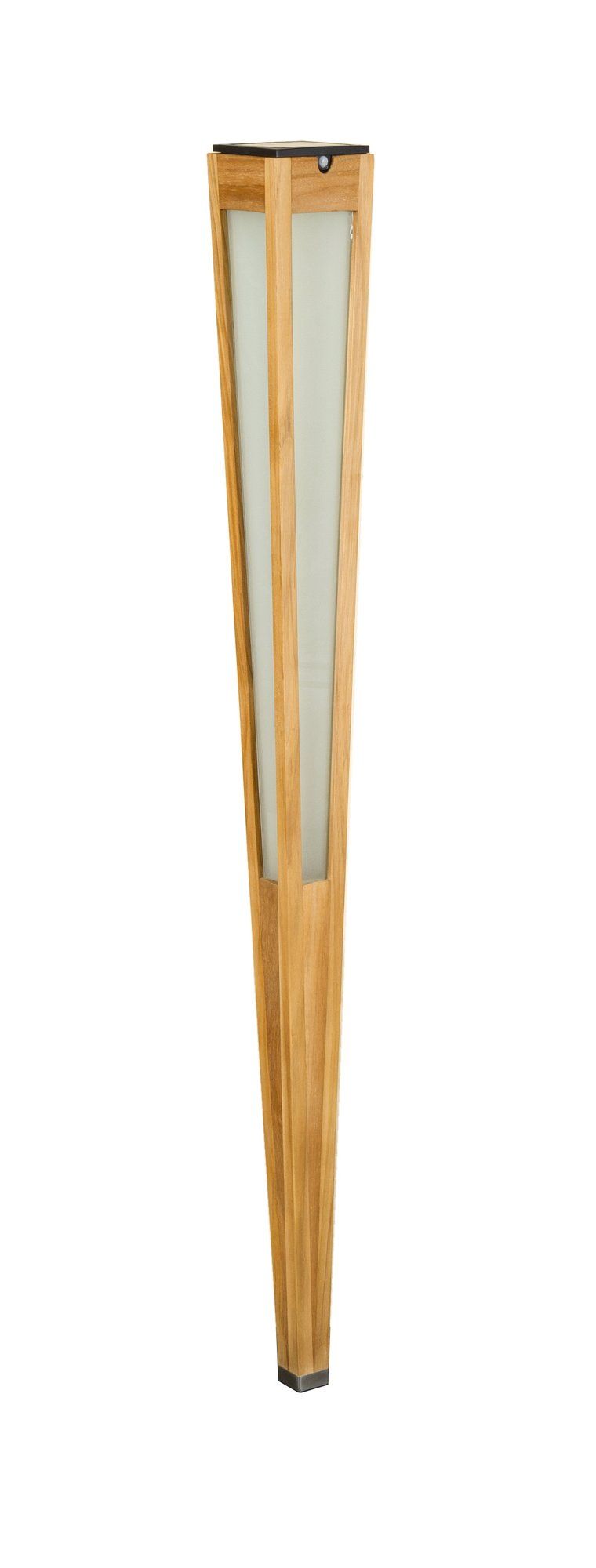 Antorcha solar Les Jardins Tecka Naturel H 120cm de madera de teca