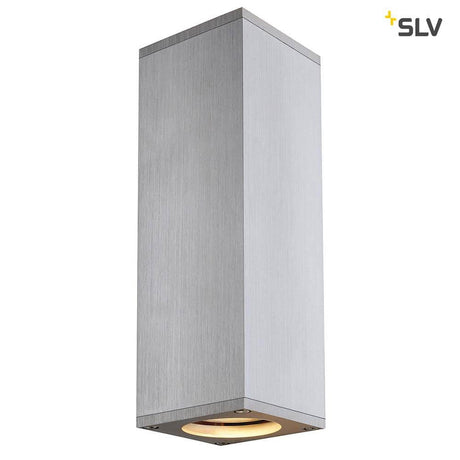 Theo Up & Down QPAR51 Wandleuchte Alu-Gebürstet, moderne LED-Wandleuchte aus Aluminium im Up/Down-Design