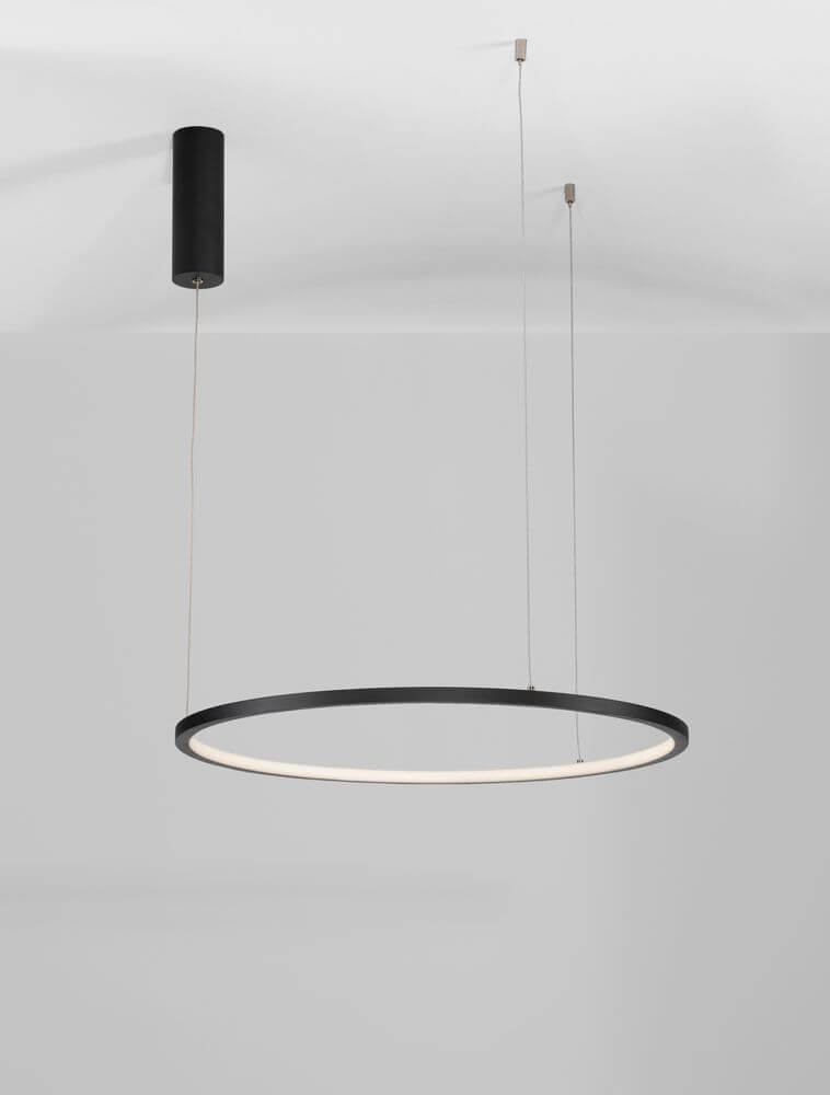 Tarquin LED Pendelleuchte Ø 60cm 3000K mit elegantem, geometrischem Design und starker Leuchtkraft.