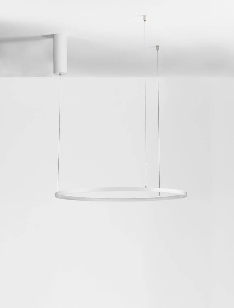 Tarquin LED Pendelleuchte Ø 60cm 3000K in geometrischer Form, elegant und leuchtstark für größere Räume.