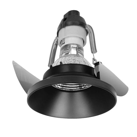 GU10 Einbau-Spot Technical Ø 8,2cm Schwarz, schwarze Einbauleuchte von Nova Luce mit trichterförmigem Design