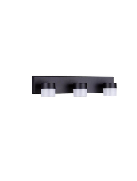Candeeiro de parede LED Teko 3 luzes 3000K preto IP44