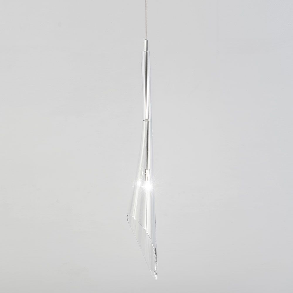 Terzani Calle Glas Design-Hängelampe 1er, moderne Pendelleuchte aus Kristall mit elegantem Design.