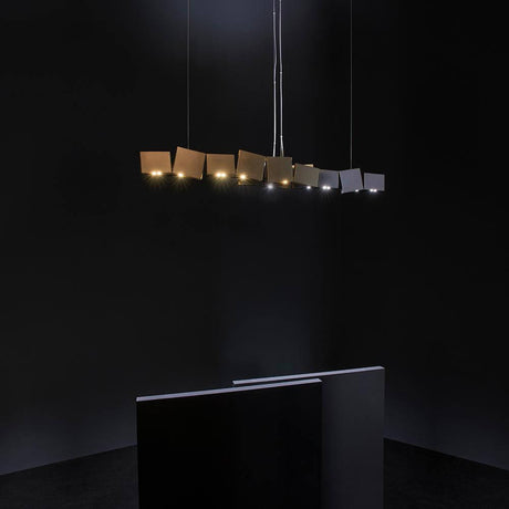 Terzani Gaia LED Design-Hängelampe 125cm in modernem, elegantem Design und geometrischem Stil.