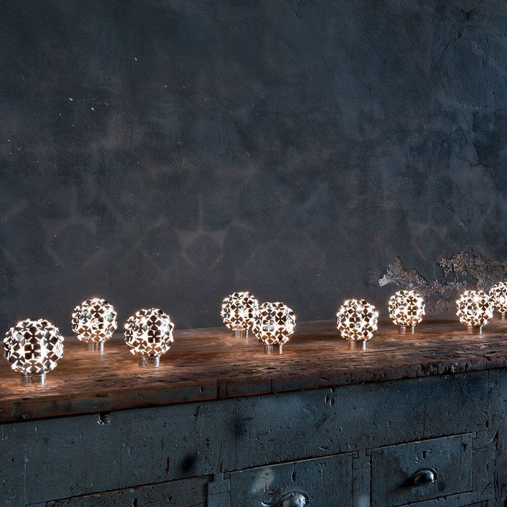 Terzani Orten'zia Design-Tischlampe mit handgelöteten Blütenblättern in elegantem Design