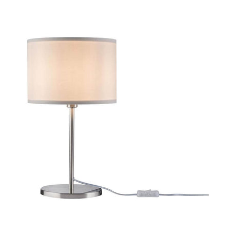 Tessa table lamp max. 1x40W E14 cream fabric on a table with an elegant base and fabric shade for even light distribution.