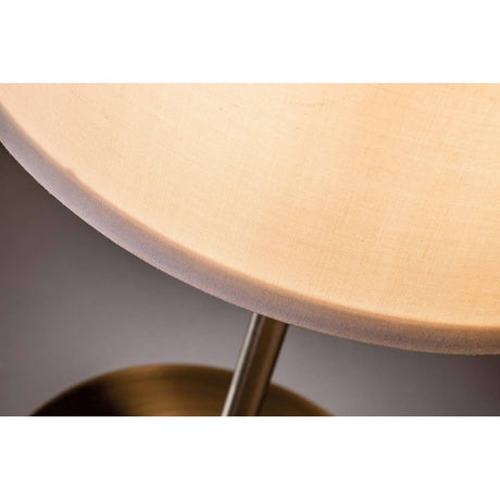 Tessa table lamp max. 1x40W E14 cream fabric details of the cream-colored shade and lamp base.