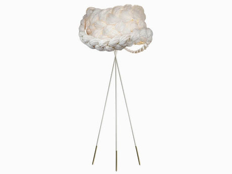 The Bride Design Stehleuchte – handgefertigte Papierlampe mit geflochtenem Kleid und filigranem dreibeinigem Gestell