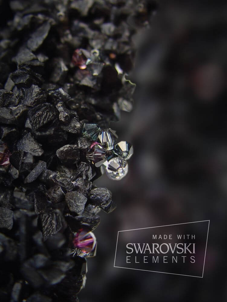 The Duchess Marmor-Pendelleuchte mit Swarovski Kristallen – Nahaufnahme von Marmor und funkelnden Swarovski-Kristallen