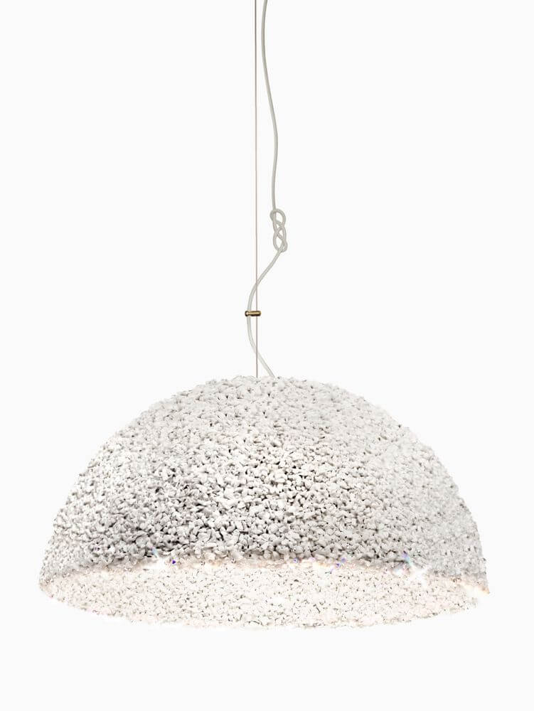 The Duchess Marmor-Pendelleuchte mit Swarovski Kristallen, weiße Marmor- und Kristall-Hängelampe