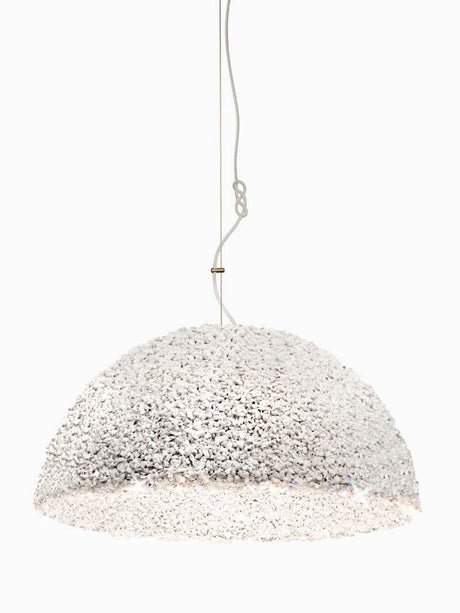 The Duchess Marble Pendel Light med Swarovski-krystaller, hvid marmor og Crystal Pendel