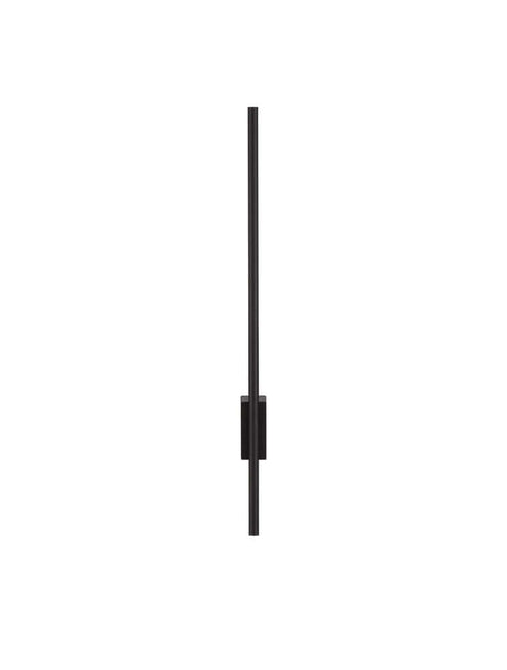 Tien LED Wandleuchte Versetzt 45/15cm 3000K Schwarz, moderne schwarze LED-Wandlampe aus Aluminium