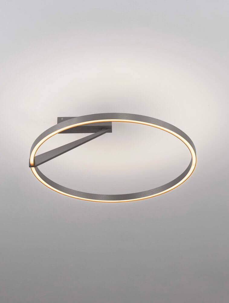 Tilia LED Deckenleuchte Ø 60cm 2700, 3000, 4000K Up & Down in modernem Design mit schlankem Aluminiumkörper.
