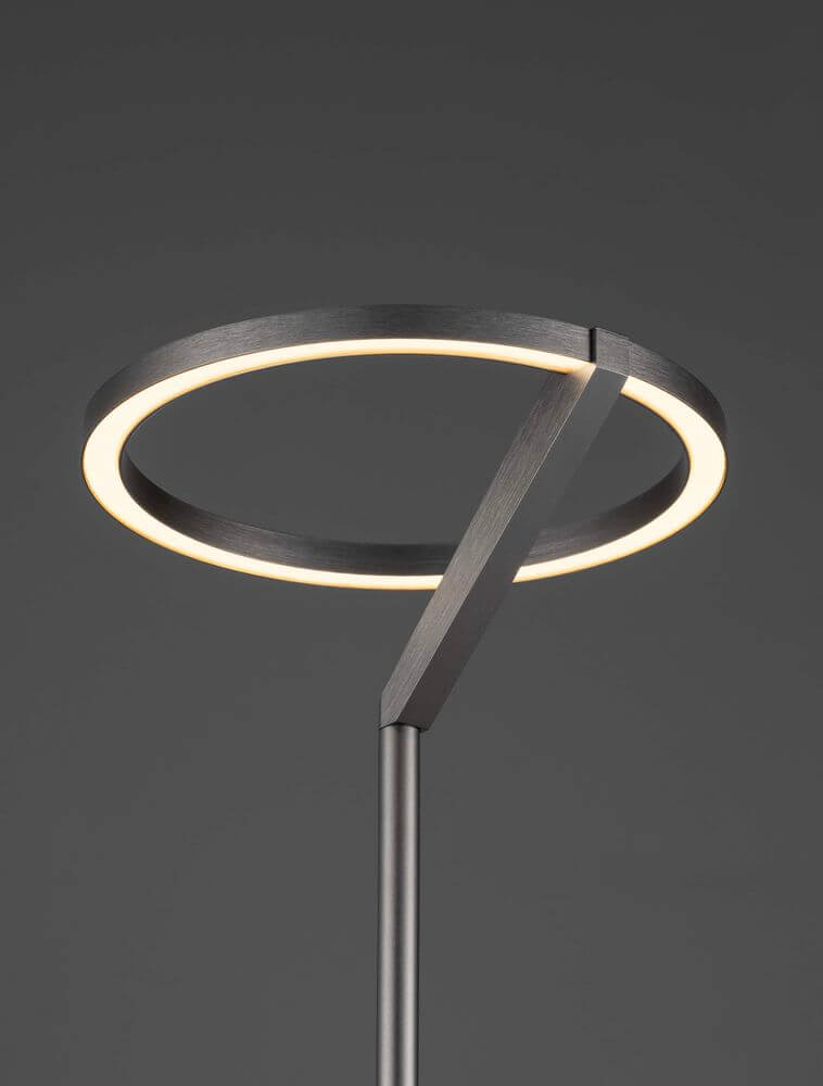 Tilia LED Tischleuchte Ø 22cm 3000K mit modernem Design und integrierter LED in Sandy Black.