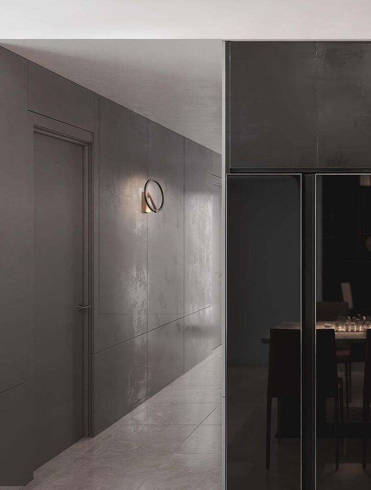 Tilia LED Wandleuchte Ø 22cm 2700, 3000, 4000K in modernem Interieur mit eleganten Akzenten.