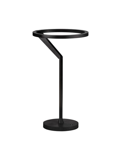 Lampe de table Tilia LED Ø 22 cm 3000K au design moderne en Sandy Black, crée une atmosphère accueillante.