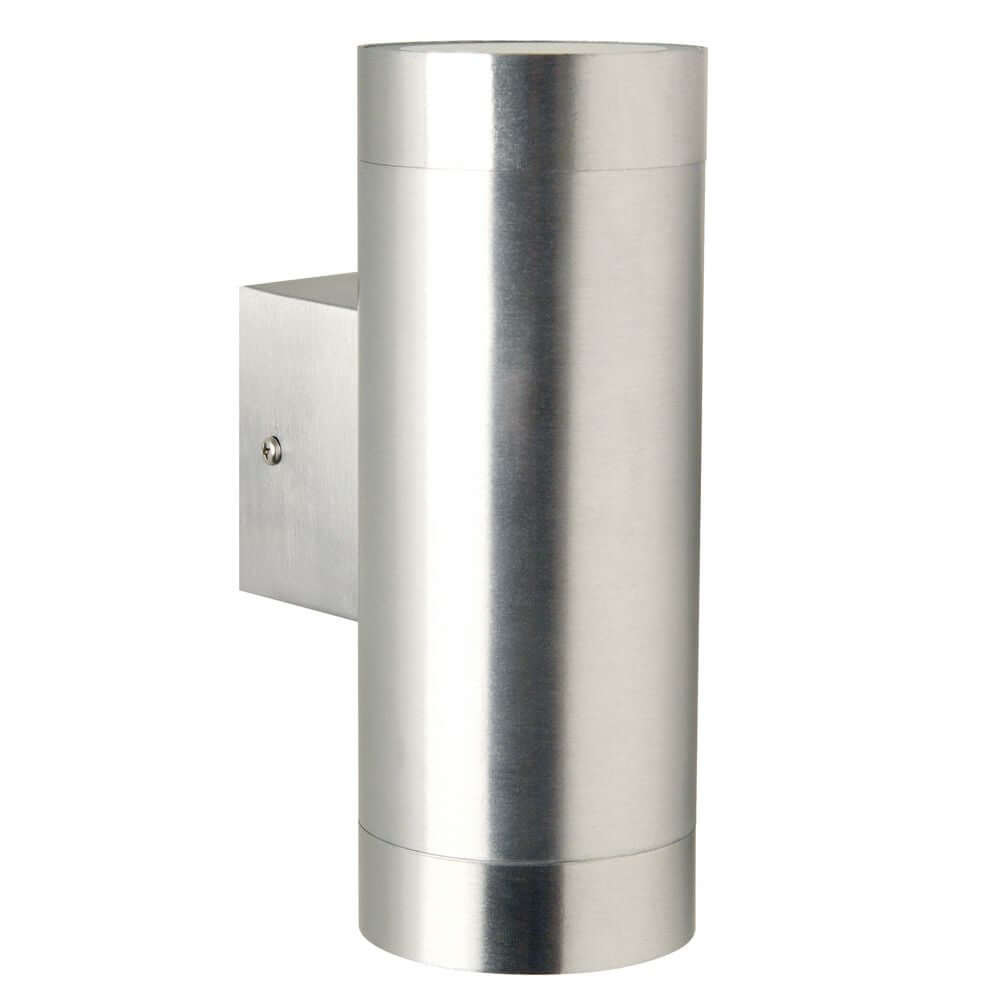 Tin Maxi Außen-Wandleuchte Up&Down IP54 Alu in stilvollem Design für Außenbeleuchtung.
