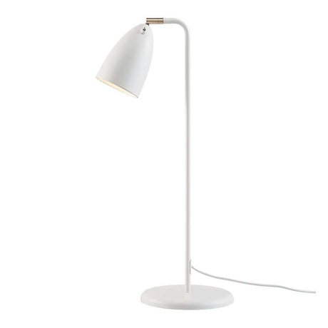 Tischlampe Nexus 2 in elegantem Weiß mit schwenkbarem Kopf und retro Stil, skandinavisches Design by Bønnelycke mdd.