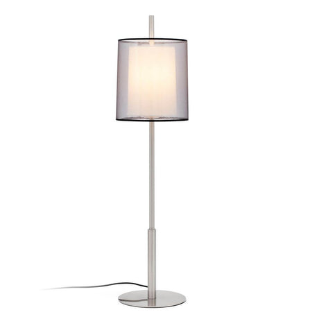 Tischleuchte SABA 84cm Nickel, Schwarz mit eleganter Form und modernem Design in einem stilvollen Raum.