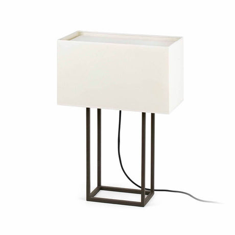 Tischleuchte VESPER 2-flammig Dunkelbraun, Beige mit modernem Design und eleganter Form.