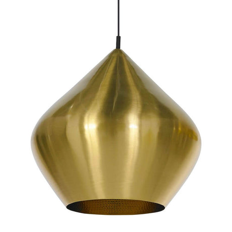 Tom Dixon Beat Stout Pendelleuchte aus massivem Messing in gold mit eleganter Form und modernem Design.