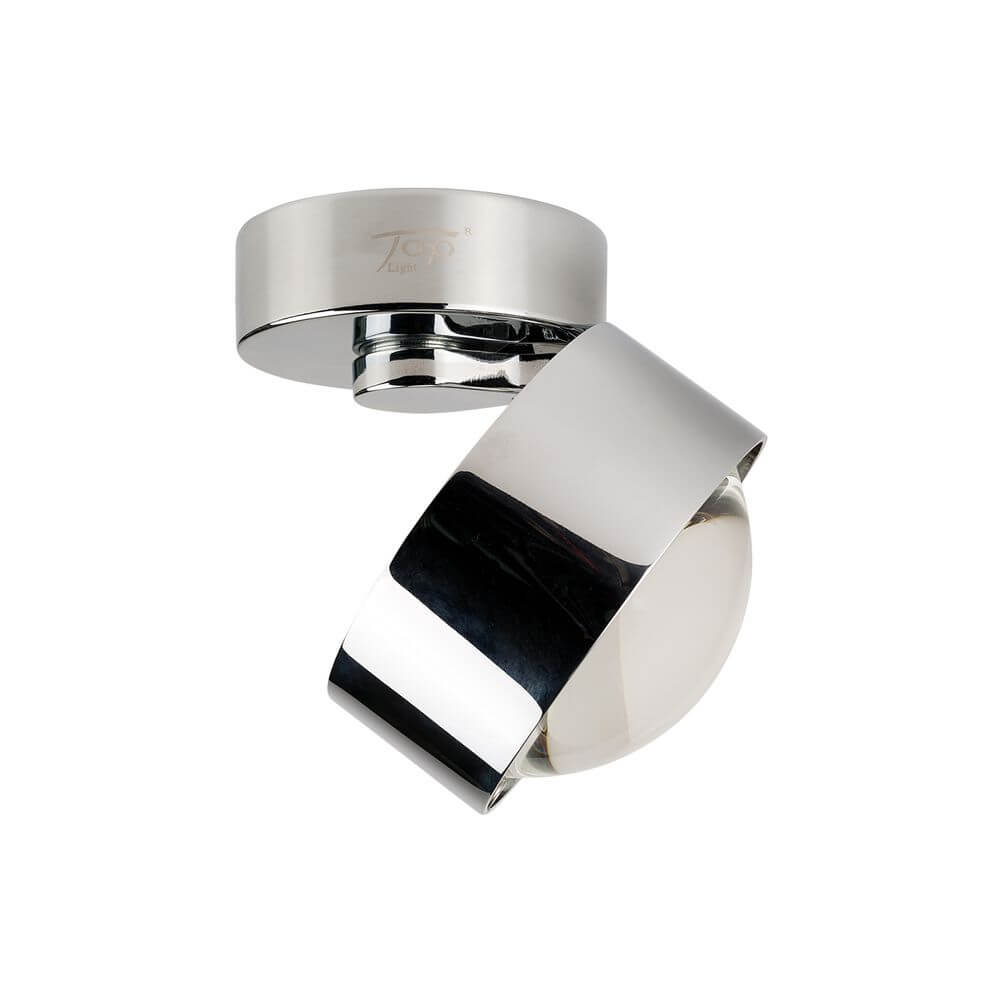 LED Deckenlampe Puk Move dreh- & schwenkbar in modernem Design mit glänzender Oberfläche.