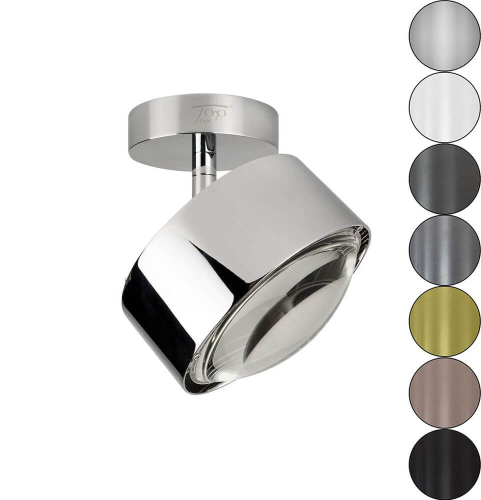 LED Deckenstrahler Puk Maxx Turn Up- & Downlight in chromatischer Ausführung, elegant und modern.