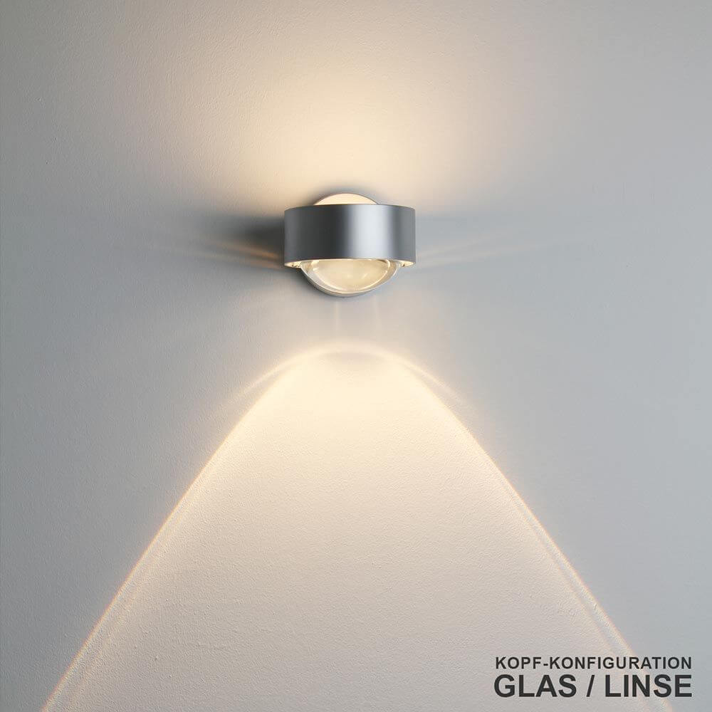 Linse/Glas für Puk Maxx, moderne Wandleuchte mit klarer Linse, edles Design und Lichtgestaltung.