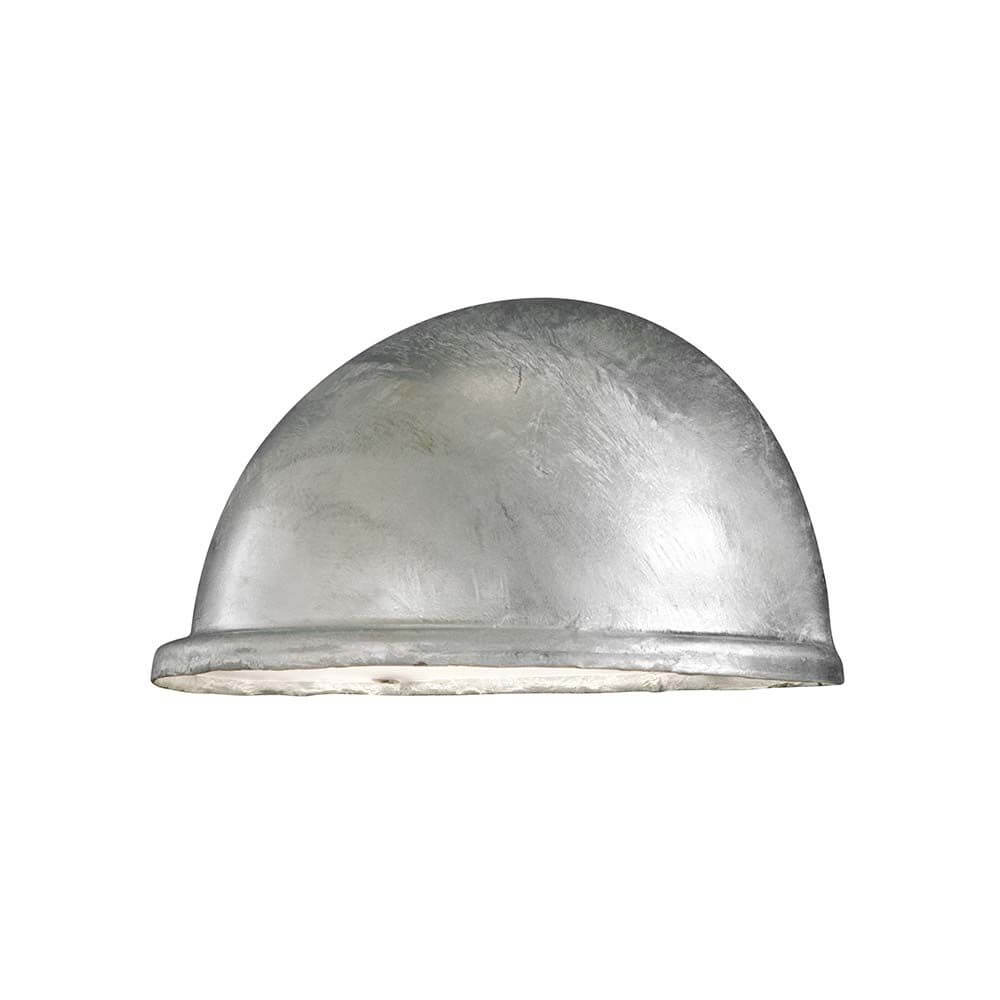 Torino Außen-Wandleuchte galvanisierter Stahl, Acrylglas in silberner Ausführung.